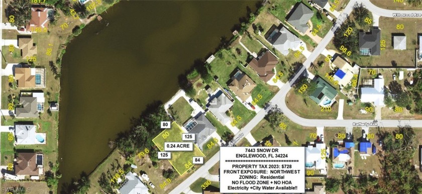 Large lake view lot in the heart of Englewood, very fast growing - Beach Lot for sale in Englewood, Florida on Beachhouse.com