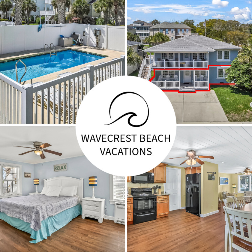 Crescent Beach 3 Bedroom with Pool, Across the Street from Ocean - Beach Vacation Rentals in North Myrtle Beach, SC on Beachhouse.com