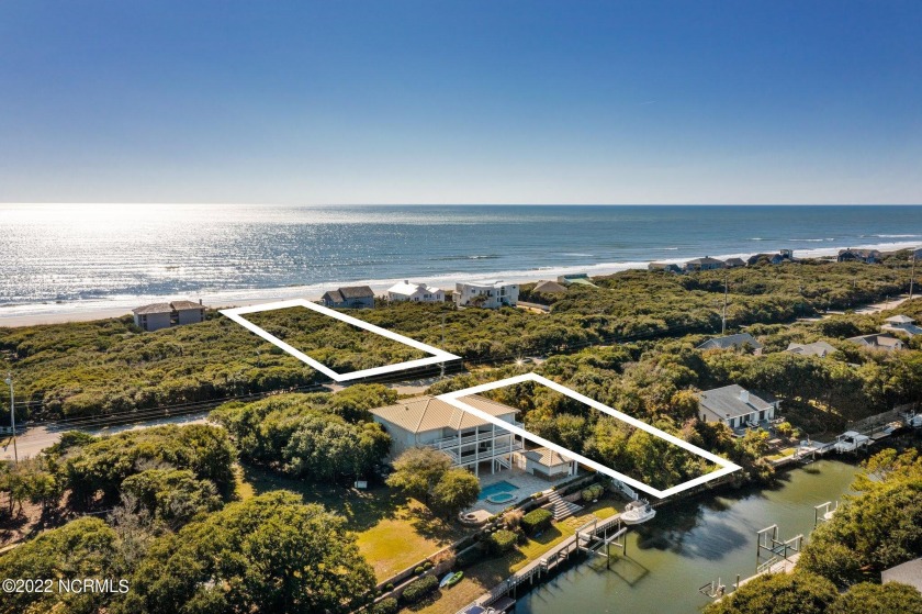Ocean on one side and a deep water canal on the opposite side! - Beach Lot for sale in Pine Knoll Shores, North Carolina on Beachhouse.com