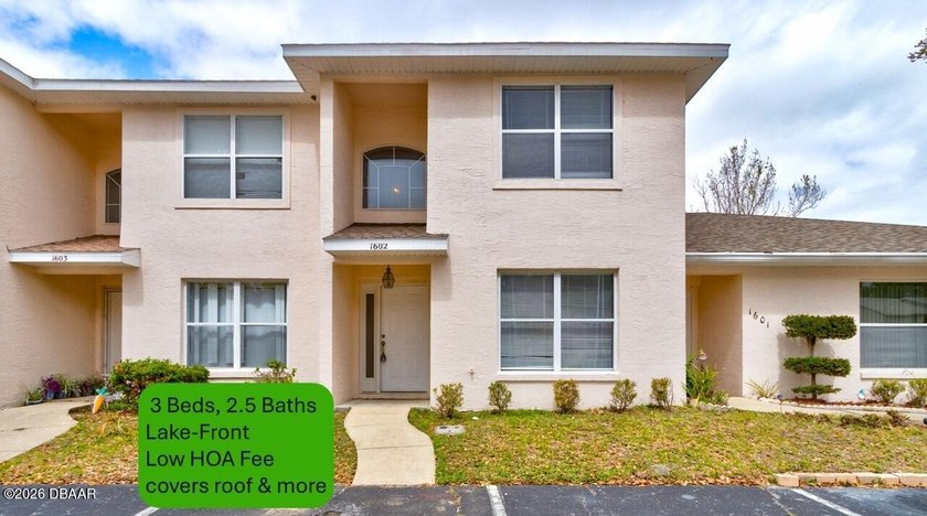 Beautiful LAKE-FRONT, move-in ready THREE bed TWO AND A HALF - Beach Townhome/Townhouse for sale in Port Orange, Florida on Beachhouse.com