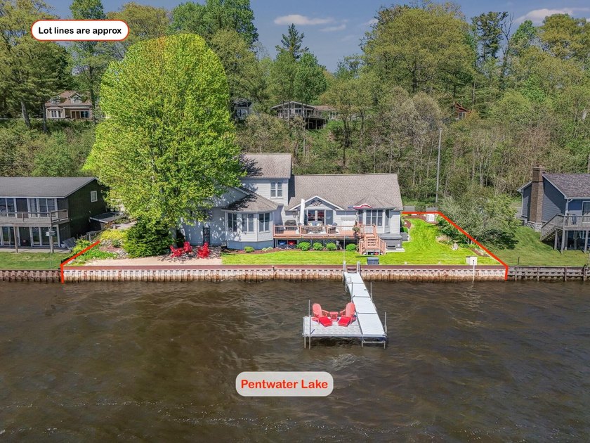 PENTWATER LAKE - 110' private frontage - Experience the pleasure - Beach Home for sale in Pentwater, Michigan on Beachhouse.com