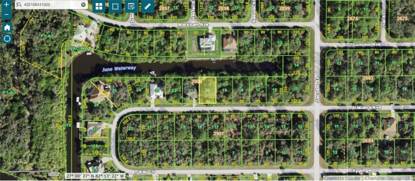 GULF ACCESS WATERFRONT LOT!  NO FIXED BRIDGES TO MYAKKA RIVER - Beach Lot for sale in Port Charlotte, Florida on Beachhouse.com