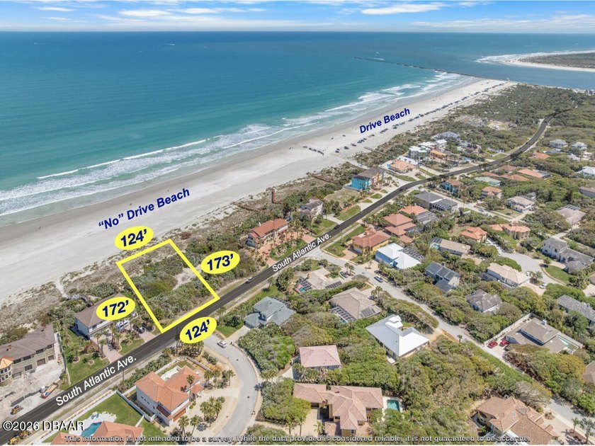 EXCEPTIONAL OCEANFRONT LOT WITH 124' OF DIRECT ATLANTIC OCEAN - Beach Lot for sale in Ponce Inlet, Florida on Beachhouse.com