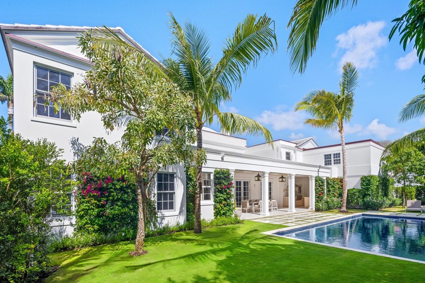 Set on the corner of coveted deeded beach access Eden Road, this - Beach Home for sale in Palm Beach, Florida on Beachhouse.com