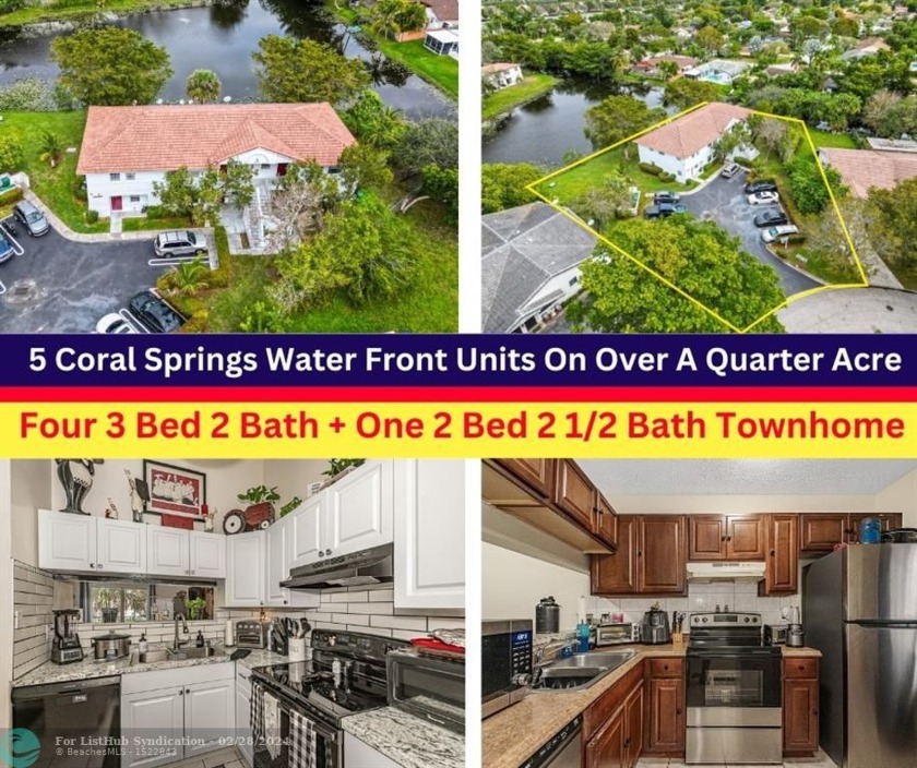 Don't Miss Out The Opportunity Own This Amazing 2 Story 5 Unit - Beach Townhome/Townhouse for sale in Coral Springs, Florida on Beachhouse.com