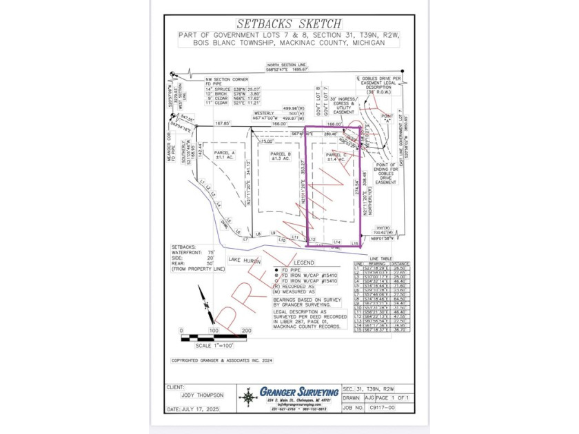 Secluded 1.4 acres and 167' of waterfront on Lake Huron await! - Beach Lot for sale in Bois Blanc Island, Michigan on Beachhouse.com