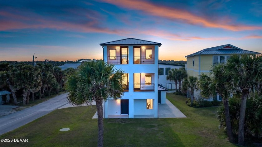 This newly constructed three-story coastal residence is a rare - Beach Home for sale in Flagler Beach, Florida on Beachhouse.com