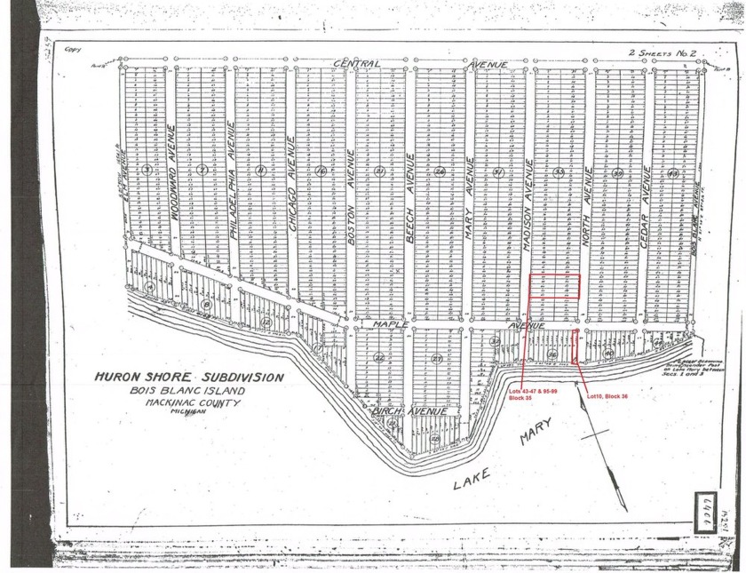 Lake Mary waterfront & about .80 acres! This amazing property - Beach Lot for sale in Bois Blanc Island, Michigan on Beachhouse.com