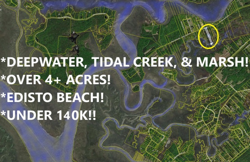 ***DEEP WATER! ****OVER 4.5 ACRES!! ****EDISTO ISLAND!!** - Beach Acreage for sale in Edisto Island, South Carolina on Beachhouse.com