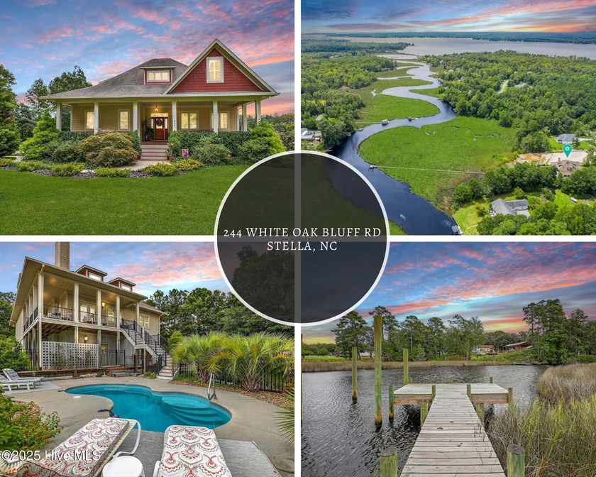 Welcome to the epitome of WATERFRONT living-an extraordinary - Beach Home for sale in Stella, North Carolina on Beachhouse.com