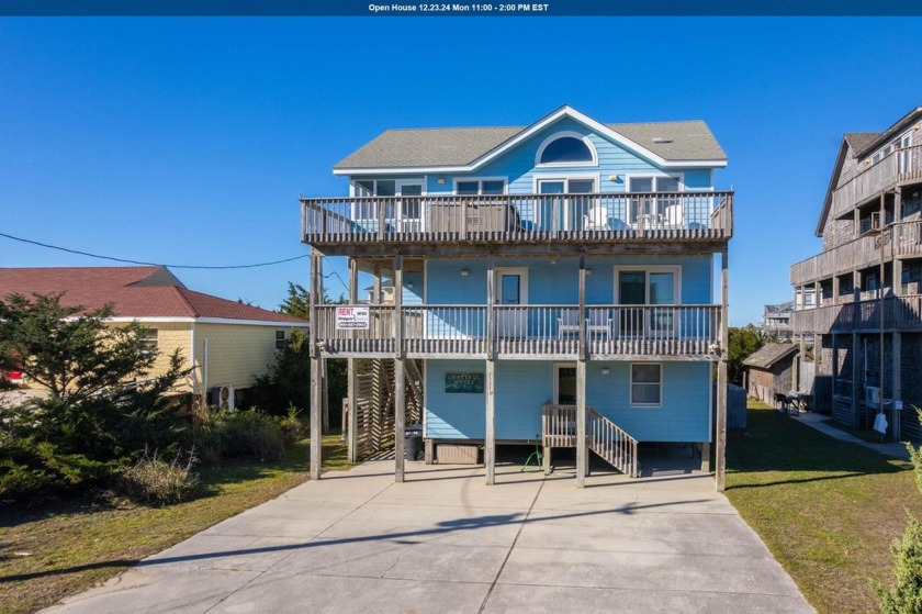 Enjoy stunning ocean views from this semi-oceanfront, 4-bedroom - Beach Home for sale in Waves, North Carolina on Beachhouse.com