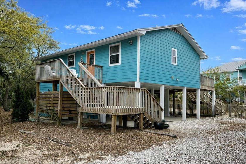 Close enough to see dolphins jumping in the waves from this 2nd - Beach Home for sale in St. George Island, Florida on Beachhouse.com