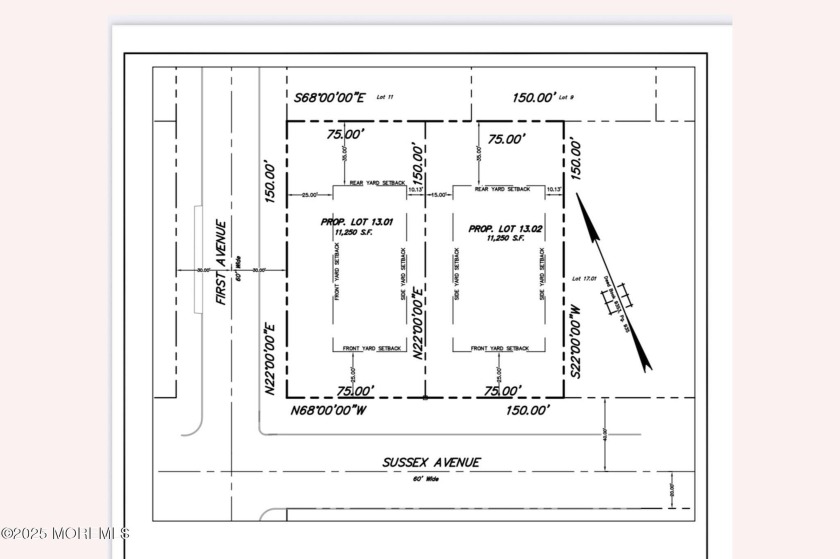 Here is your opportunity to design and build your new custom - Beach Lot for sale in Spring Lake, New Jersey on Beachhouse.com