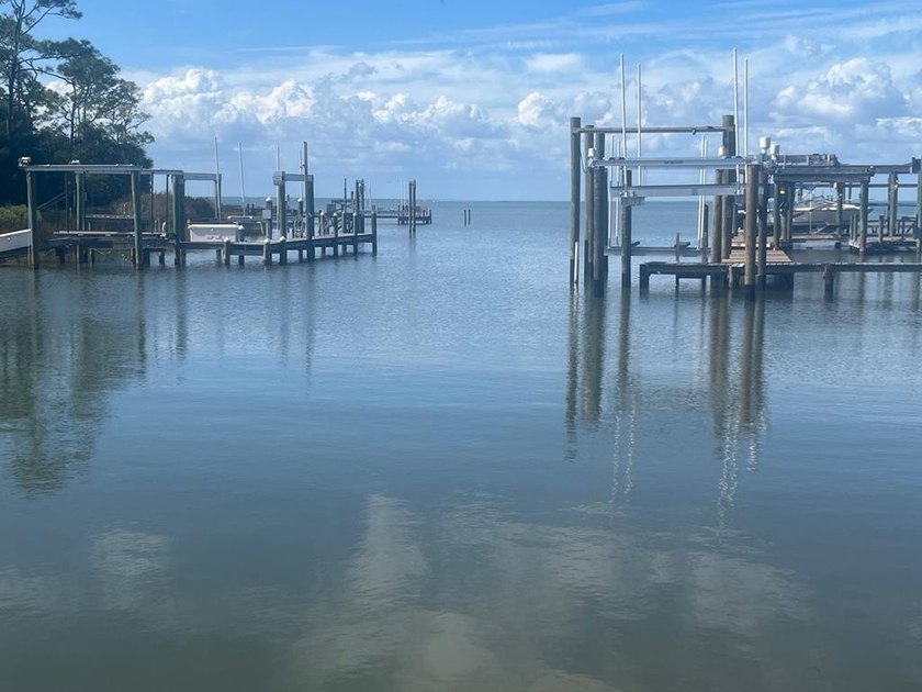 St George Island CANAL FRONT lot with private dock and boat lift - Beach Lot for sale in St. George Island, Florida on Beachhouse.com