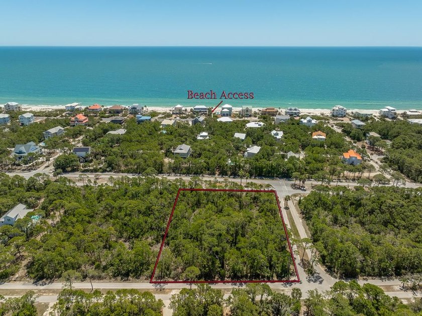 Excellent one acre corner lot to build your new home with - Beach Lot for sale in St. George Island, Florida on Beachhouse.com