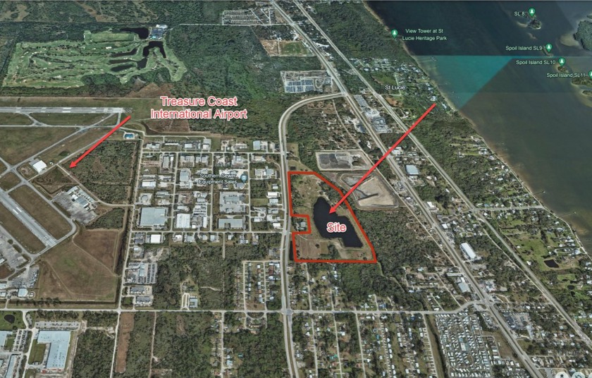 44.57 acres of land zoned IX-Industrial Extraction, with - Beach Lot for sale in Fort Pierce, Florida on Beachhouse.com