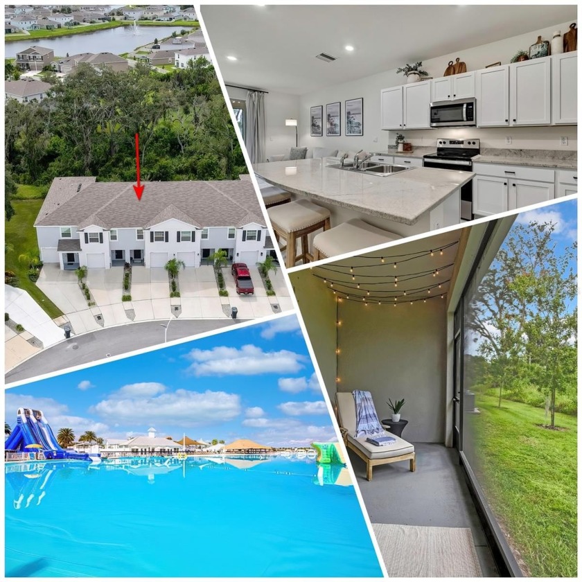 Set on a peaceful pond view in the front and a lush conservation - Beach Townhome/Townhouse for sale in Wimauma, Florida on Beachhouse.com