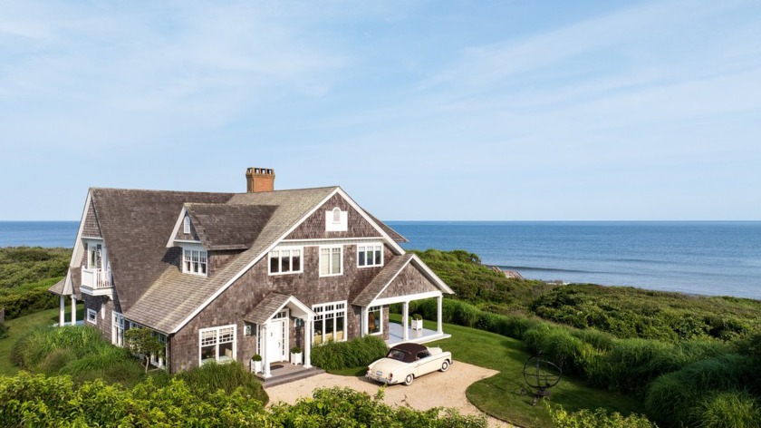 Perched on 4.2 oceanfront acres high on a bluff with a private - Beach Home for sale in Montauk, New York on Beachhouse.com