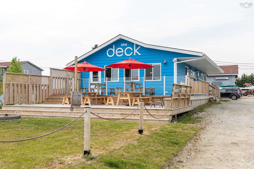 *The Deck* is an iconic destination located on the scenic - Beach Commercial for sale in Blandford, NS on Beachhouse.com