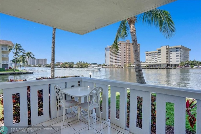 You cannot be closer to the water, directly on the Intracoastal - Beach Condo for sale in Hallandale Beach, Florida on Beachhouse.com