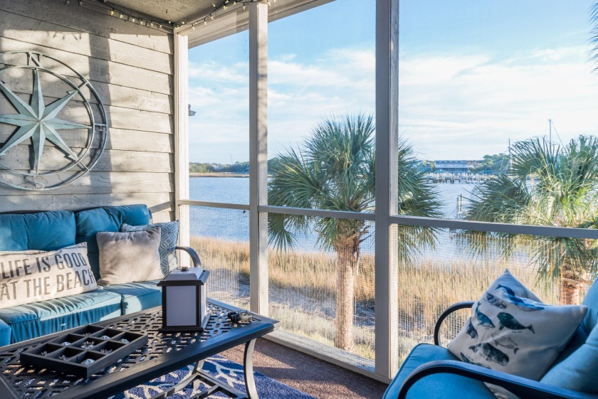 The views of Folly River are breathtaking from this 2 story - Beach Condo for sale in Folly Beach, South Carolina on Beachhouse.com