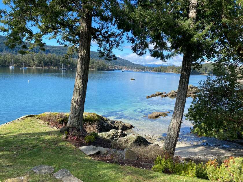 Exceptional south-facing waterfront home is nestled in a - Beach Home for sale in Salt Spring Island, British Columbia on Beachhouse.com