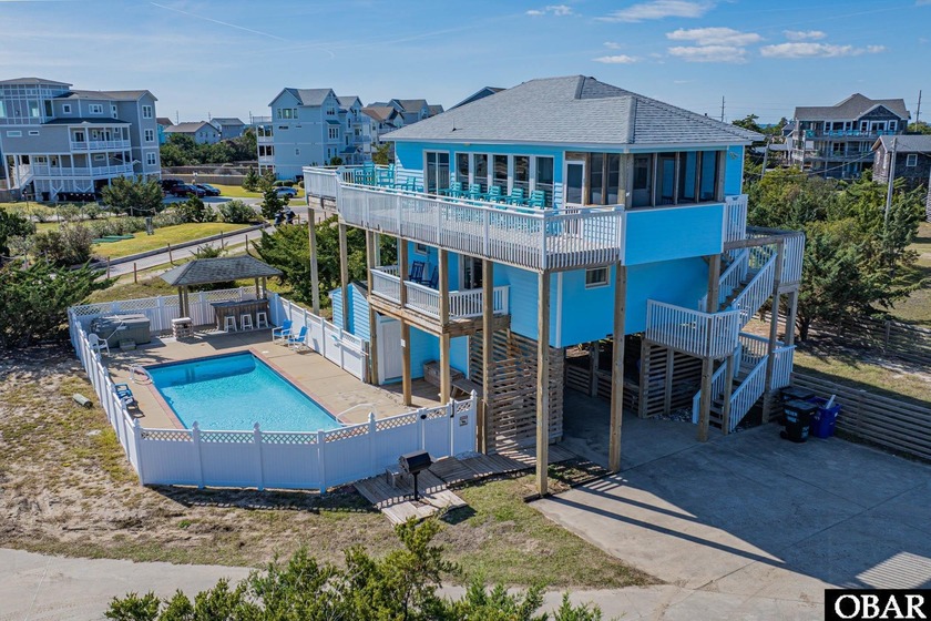 Semi-oceanfront in Salvo with ocean views, pool, and easy beach - Beach Home for sale in Salvo, North Carolina on Beachhouse.com