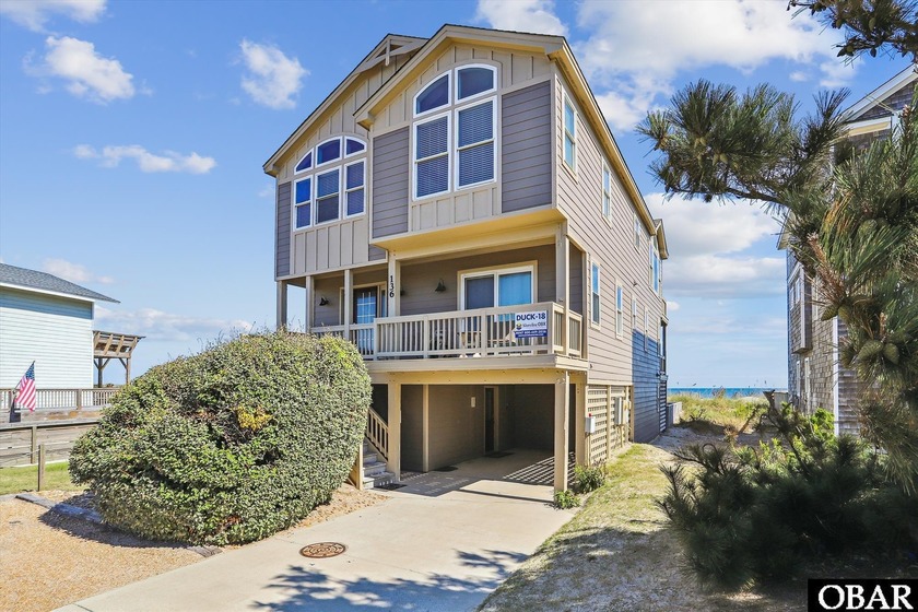 Stunning OCEANFRONT home, 5 bedrooms, 5 full bathrooms and 2 - Beach Home for sale in Duck, North Carolina on Beachhouse.com
