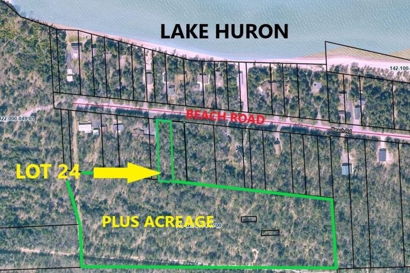 17 acre parcel is behind the parcels that front on Beach Road - Beach Acreage for sale in Rogers City, Michigan on Beachhouse.com