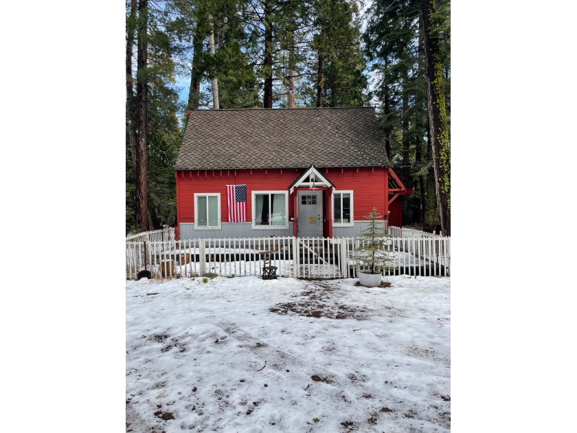 This cute red cabin with a white picket fence in Tahoma on 7th - Beach Home for sale in Tahoma, California on Beachhouse.com