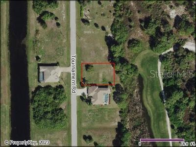 A cleared residential building lot backing up to the 1st Tee Box - Beach Lot for sale in Rotonda West, Florida on Beachhouse.com