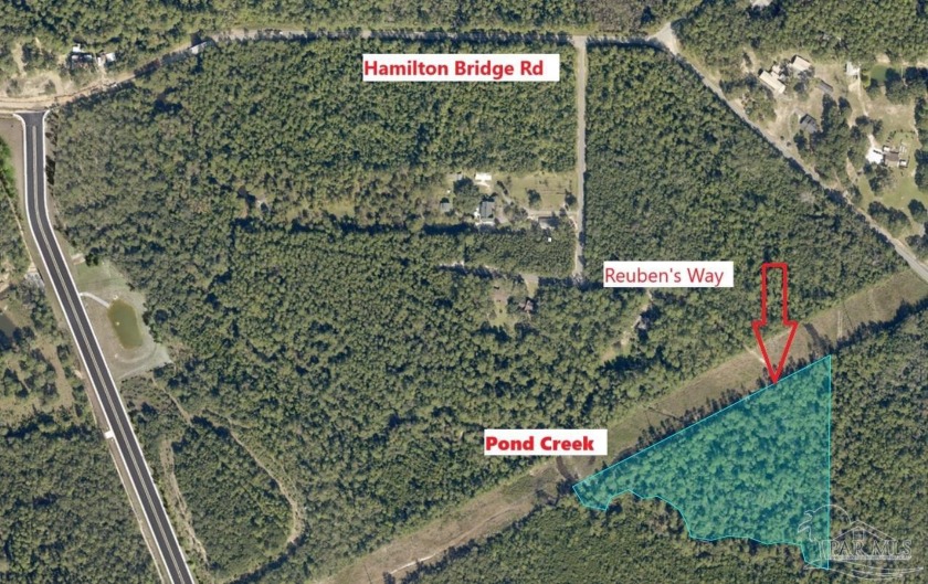 VERY PRIVATE 7+- acres on Pond Creek! Very close and convenient - Beach Acreage for sale in Milton, Florida on Beachhouse.com