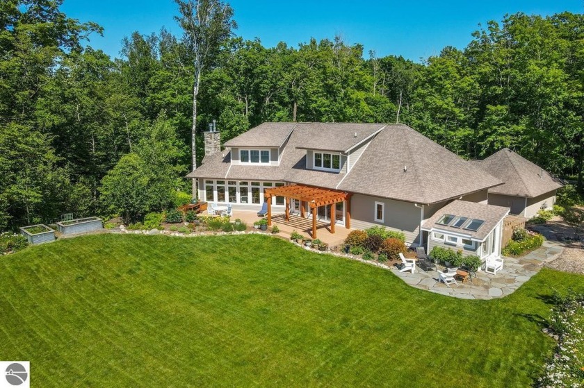 Perched 120 feet atop the Manitou Passage is this beautiful - Beach Home for sale in Leland, Michigan on Beachhouse.com