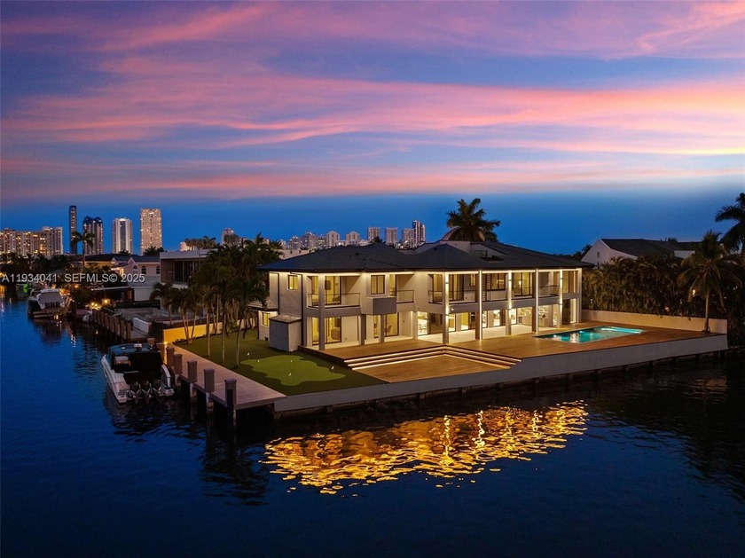 An uncompromising modern waterfront estate with 240 feet of - Beach Home for sale in North Miami Beach, Florida on Beachhouse.com