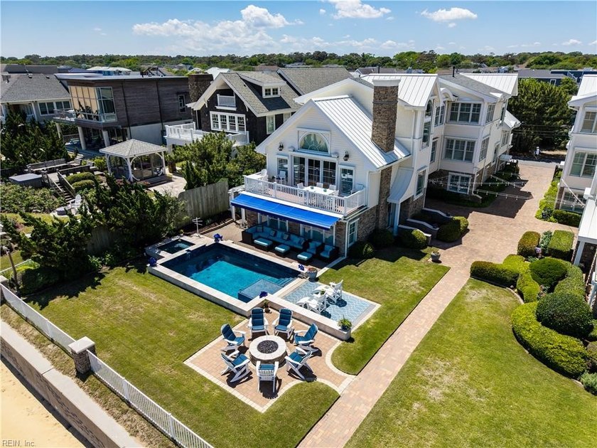 This impressive custom-built oceanfront estate behind a private - Beach Home for sale in Virginia Beach, Virginia on Beachhouse.com