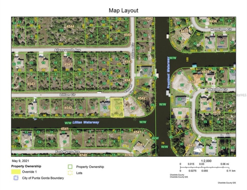 23 acre lot runs north/south and has 84' on the canal. Easy - Beach Lot for sale in Port Charlotte, Florida on Beachhouse.com