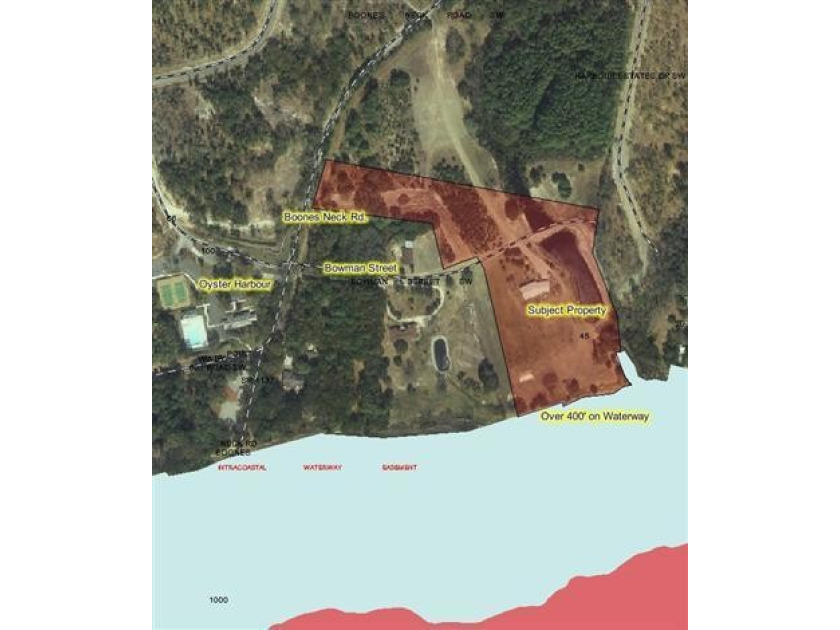 9.03 Acres, with over 400' on ICW and 136' on Boone's Neck Rd - Beach Commercial for sale in Supply, North Carolina on Beachhouse.com