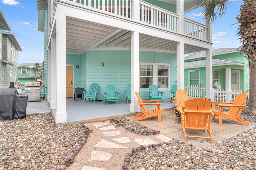 The SWEETEST porch  outdoor spaces await you at this inviting - Beach Home for sale in Port Aransas, Texas on Beachhouse.com