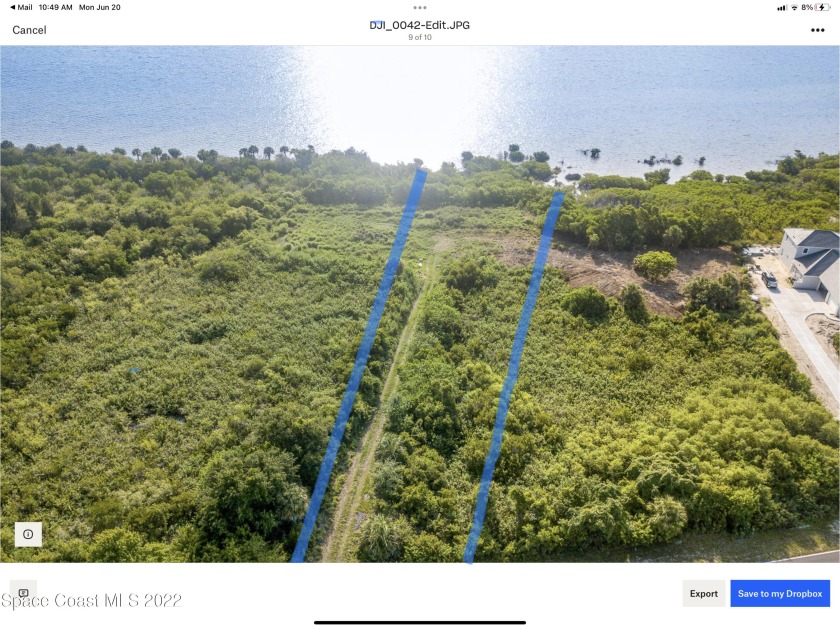 1.84 acres with 110' direct riverfront lot on the Banana River - Beach Lot for sale in Merritt Island, Florida on Beachhouse.com