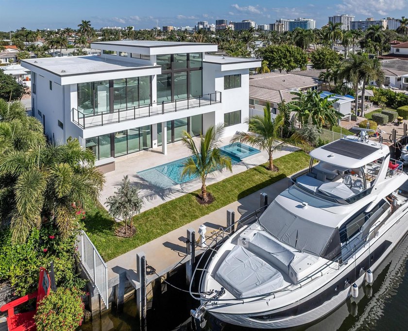 Brand-new modern two-story waterfront home offering the South - Beach Home for sale in Pompano Beach, Florida on Beachhouse.com