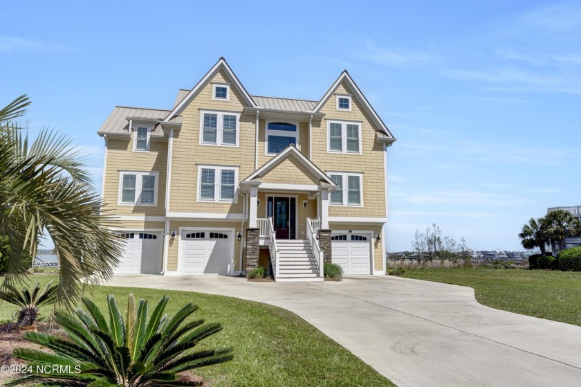 This exquisite custom waterfront residence is situated in the - Beach Home for sale in North Topsail Beach, North Carolina on Beachhouse.com