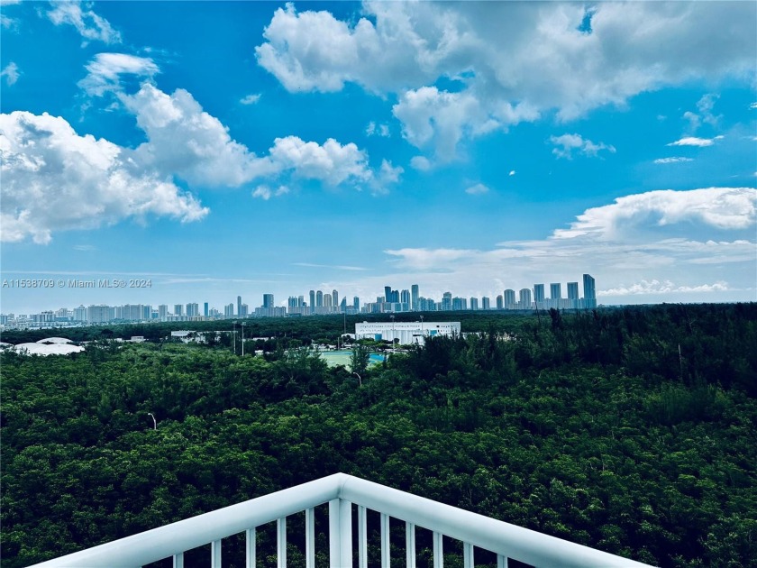 Panoramic view of Skylines of Sunny Isles and Bal Harbour from - Beach Condo for sale in North Miami, Florida on Beachhouse.com