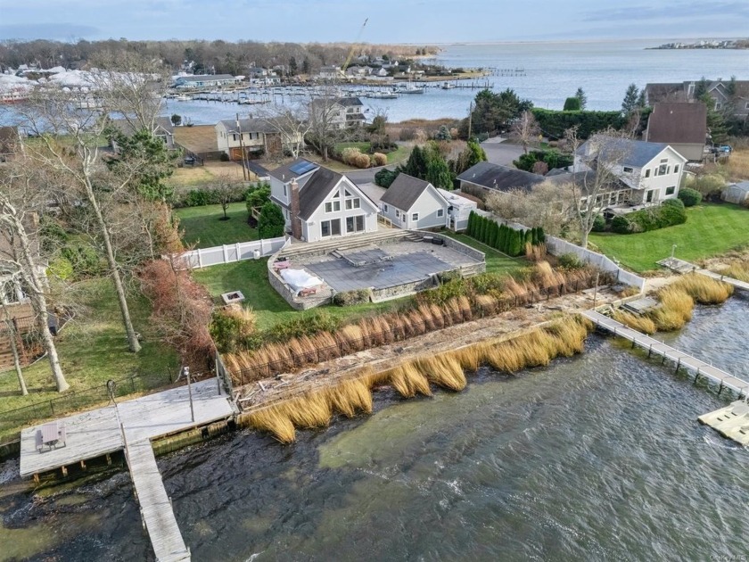 Water front 2 story A-Frame w/detached 1 1/2 car garage. Private - Beach Home for sale in Brookhaven, New York on Beachhouse.com