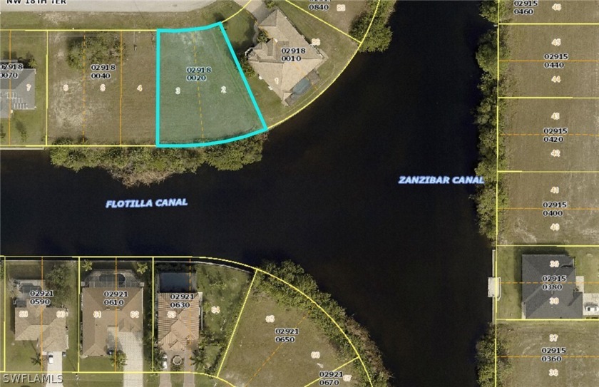 Beautiful INTERSECTING CANAL BASIN VIEWS!!!  SOUTHERN EXPOSURE - Beach Lot for sale in Cape Coral, Florida on Beachhouse.com