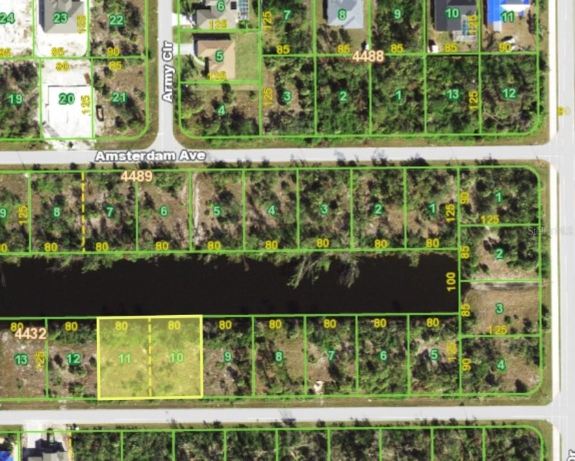 Double Waterfront Lot with approximately 160 feet of shoreline - Beach Lot for sale in Port Charlotte, Florida on Beachhouse.com