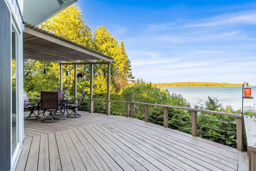 200' ON LAKE MICHIGAN, MACKINAC BRIDGE VIEW! Imagine waking up - Beach Home for sale in Saint Ignace, Michigan on Beachhouse.com