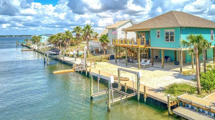 WATERFRONT home with new seawall/dock  private sandy beach area - Beach Home for sale in Navarre Beach, Florida on Beachhouse.com