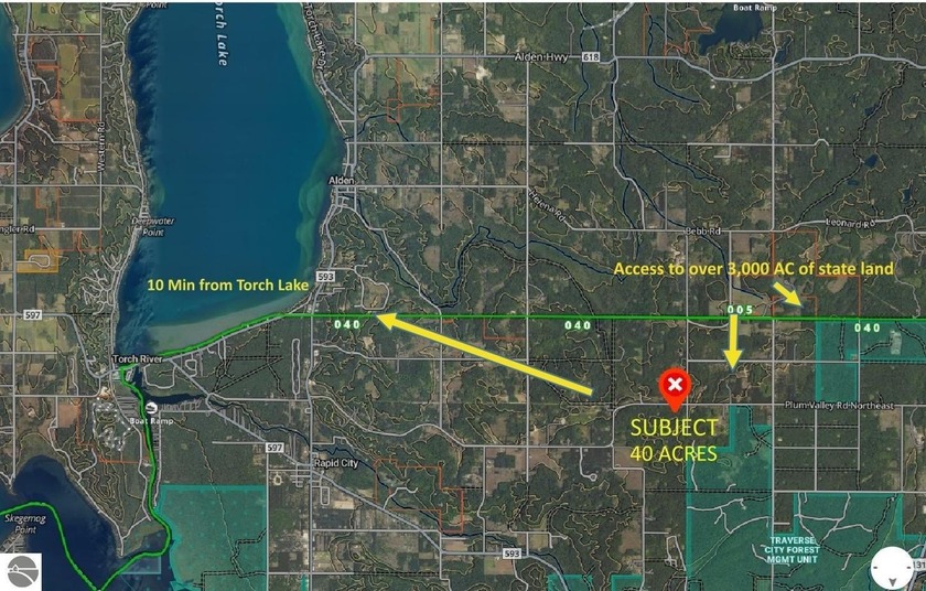 Desirable Alden Michigan, nice square 40 acres with rolling - Beach Acreage for sale in Alden, Michigan on Beachhouse.com