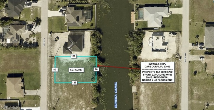 Beautiful Lot on this highly desirable area, Eureka Canal can - Beach Lot for sale in Cape Coral, Florida on Beachhouse.com