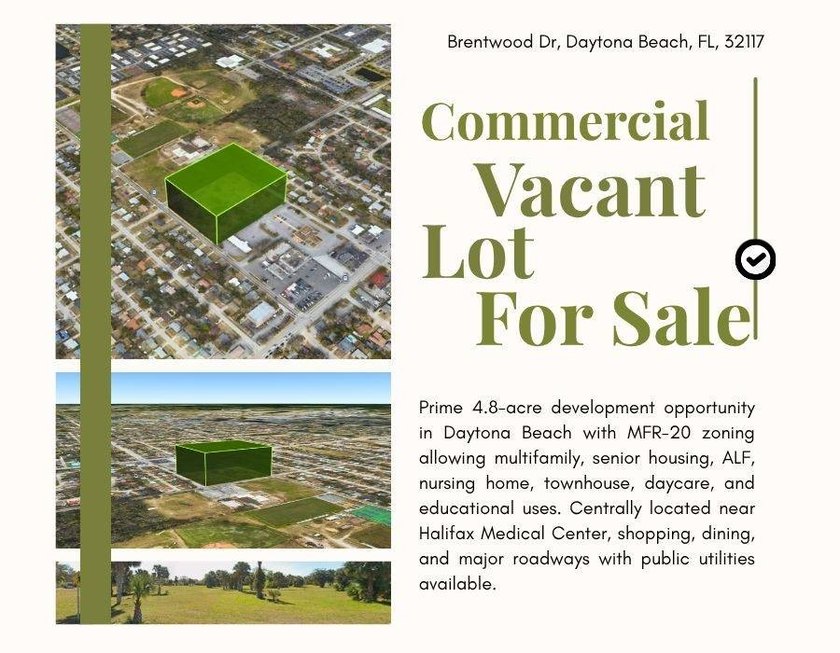 Prime 4.8-acre Commercial and Multifamily development - Beach Acreage for sale in Daytona Beach, Florida on Beachhouse.com